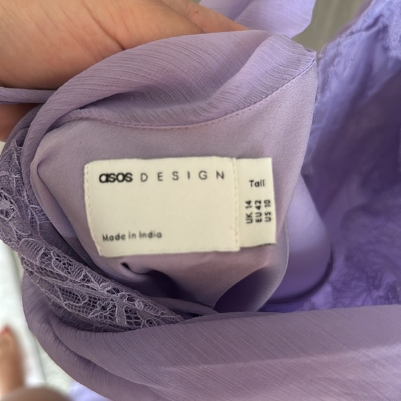 Purple ASOS Cowl Deck Lace Dress - Picture 6 of 6